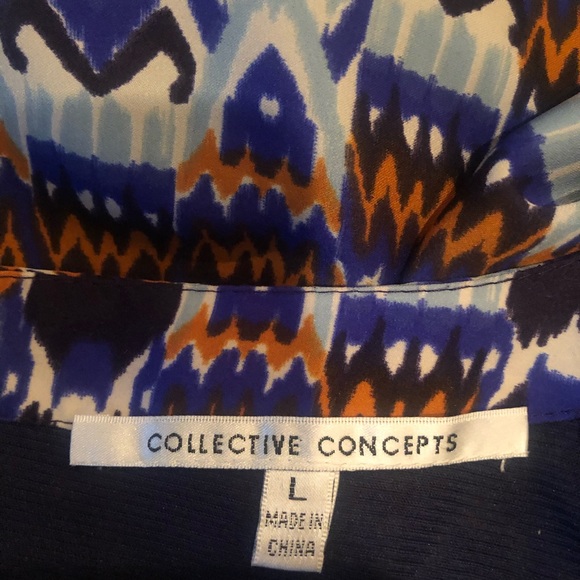 Collective Concepts Print Short Sleeve Dress Large - Picture 7 of 8